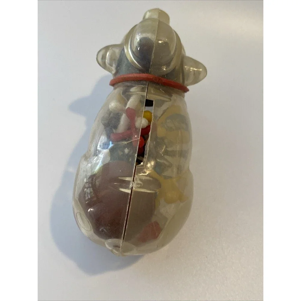 Vintage Plastic Piggy Bank Full Of Jacks Game 2 Bouncy Balls Pick Up Jacks Old